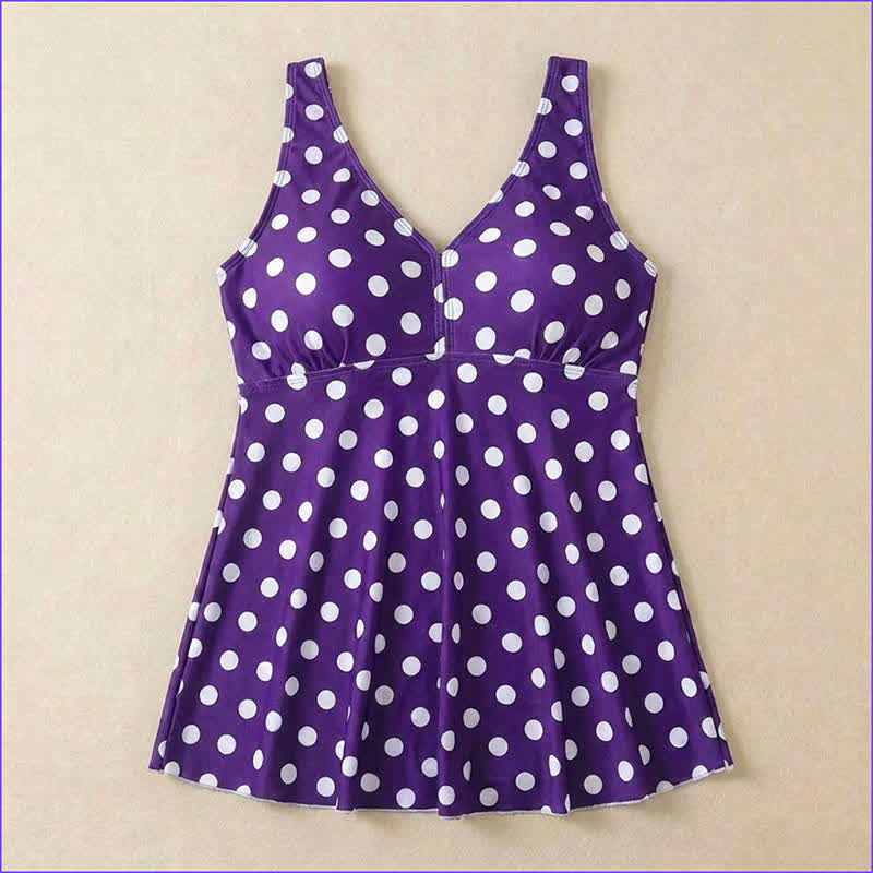 Badekleid mit Blumen- und Polka-Dot-Muster und V-Ausschnitt - image 11