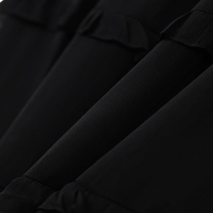 Elegantes Midikleid in Übergröße mit V-Ausschnitt, Rüschen und Bindegürtel - image 5