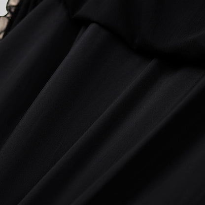 Elegantes Midikleid in Übergröße mit V-Ausschnitt, Rüschen und Bindegürtel - image 6