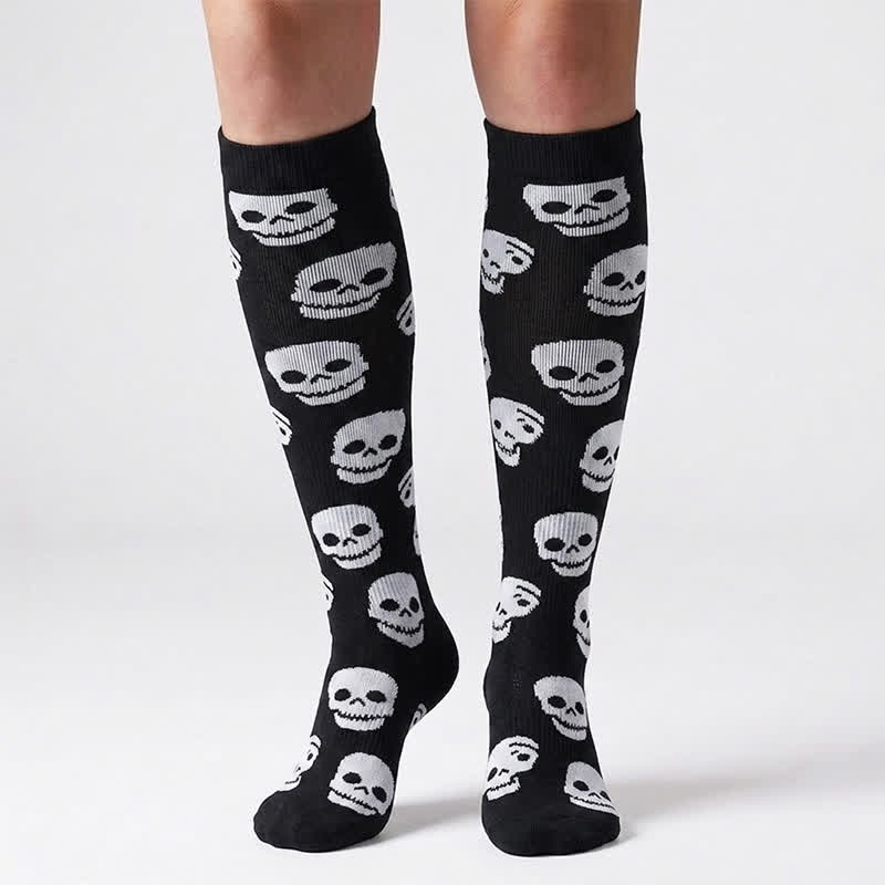 Kompressionsstrümpfe mit Totenkopf-Motiv (6 Paar) - image 3