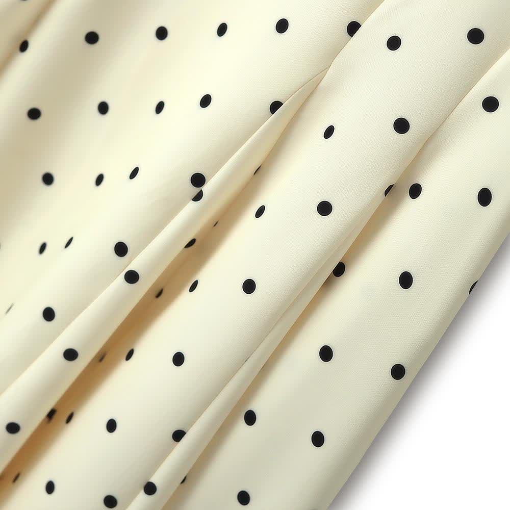 Midikleid in Übergröße mit Polka-Dots und Spitzenkragen - image 4
