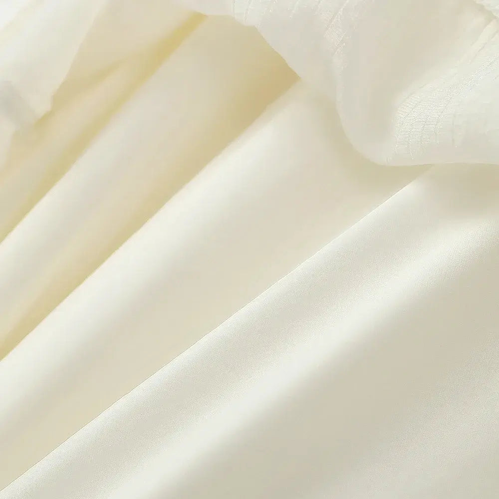 Midikleid aus strukturiertem Tencel-Mischgewebe mit Puffärmeln - image 4