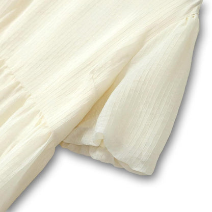 Midikleid aus strukturiertem Tencel-Mischgewebe mit Puffärmeln - image 2