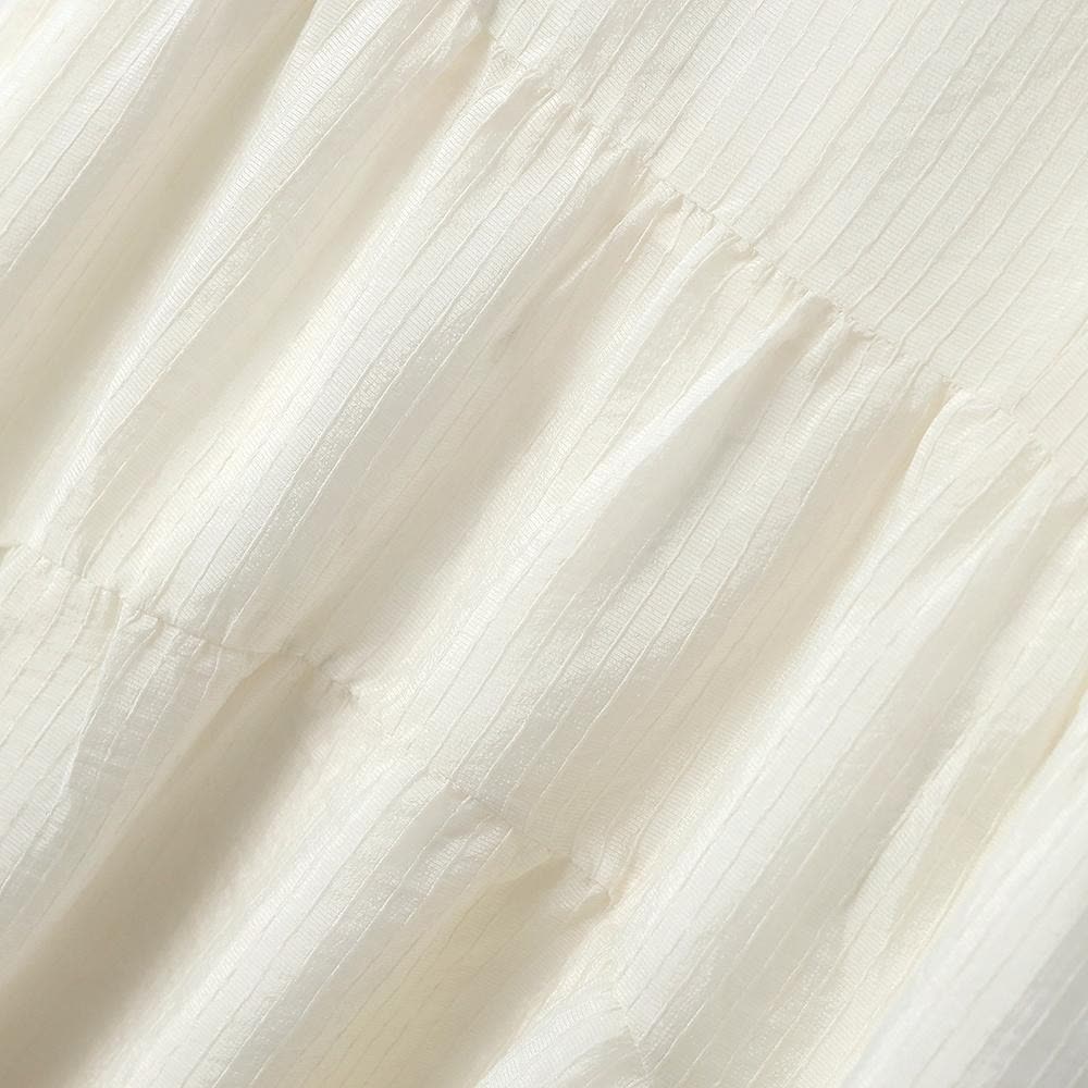 Midikleid aus strukturiertem Tencel-Mischgewebe mit Puffärmeln - image 3
