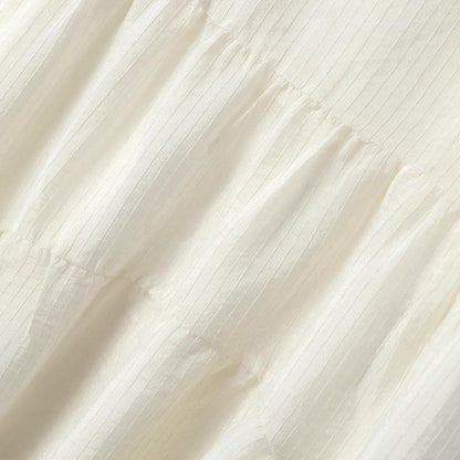 Midikleid aus strukturiertem Tencel-Mischgewebe mit Puffärmeln - image 3