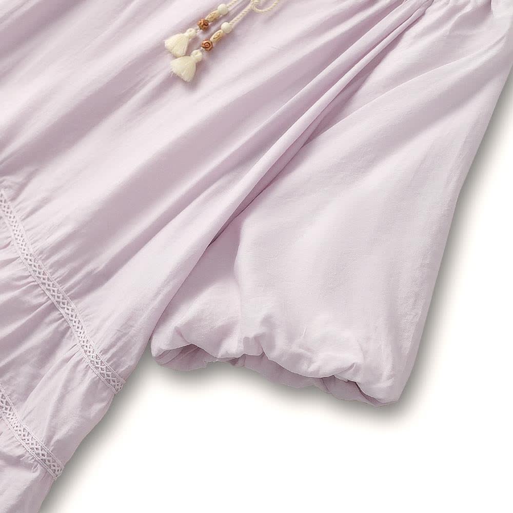 Plus Size Lavendel Quasten-Bluse im Boho-Stil - image 2