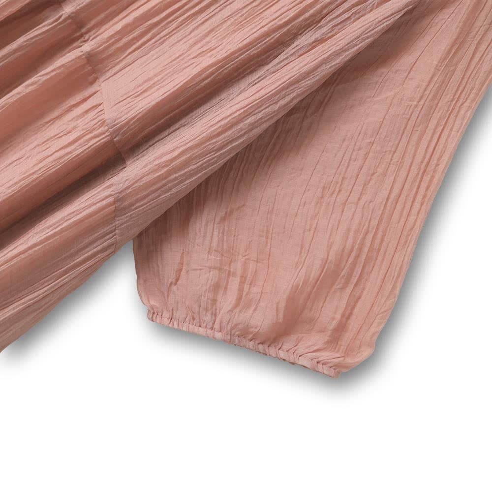 Rosa, strukturiertes Empire-Midaxi-Kleid in Übergröße - image 5