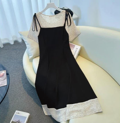 Lagenkleid in Übergröße mit Bindebändern, Midi-Länge - image 1