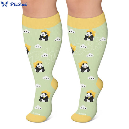 Kompressionsstrümpfe mit Panda-, Katzen- und Hundemotiv in Übergröße - image 6