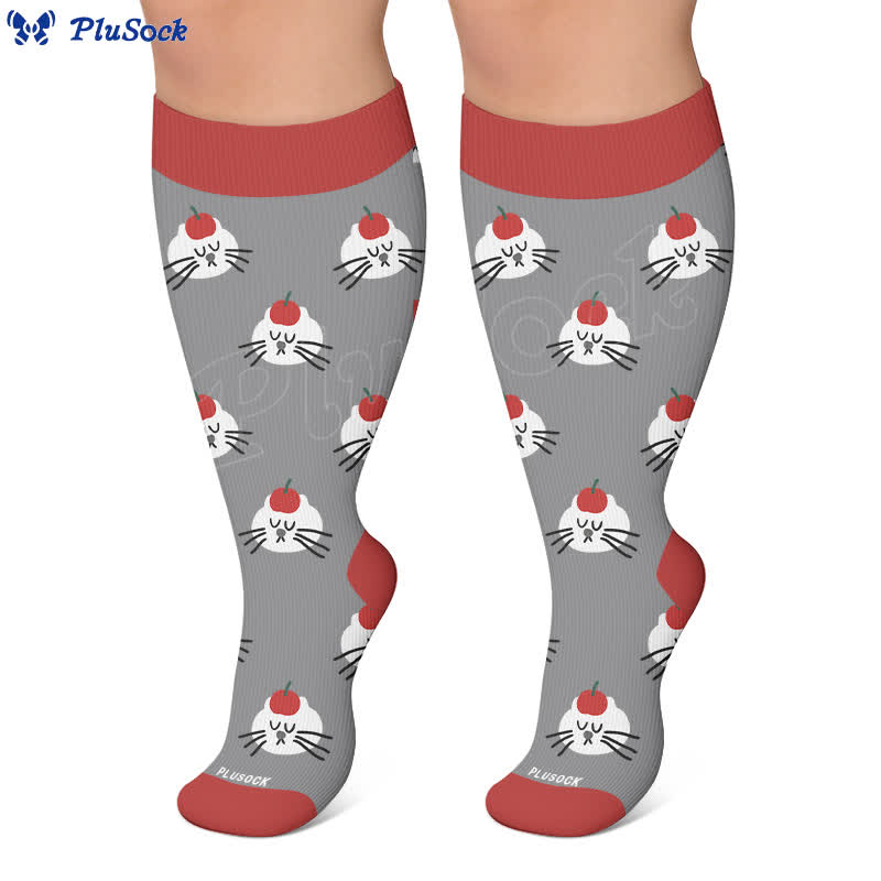 Kompressionsstrümpfe mit Panda-, Katzen- und Hundemotiv in Übergröße - image 7