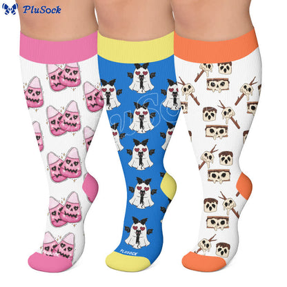 Plus Size Angel Ghost Heart Kompressionsstrümpfe - image 0