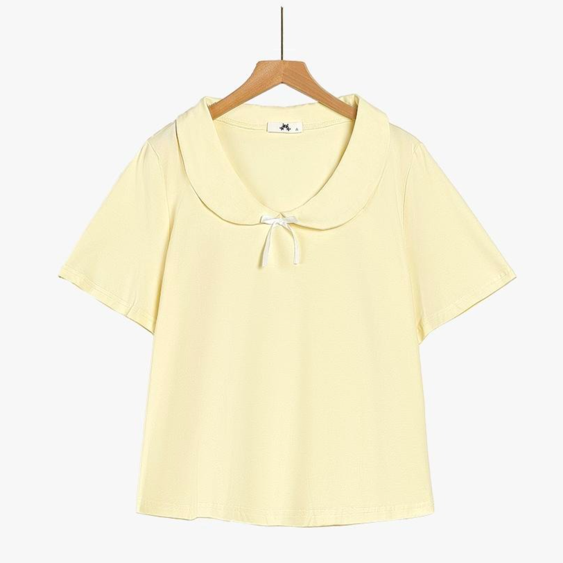 Plus Size Peter Pan Kragen Blumenrock-Set - Bluse - 6XL - image 1