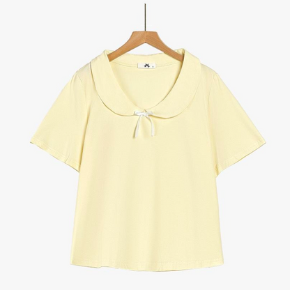 Plus Size Peter Pan Kragen Blumenrock-Set - Bluse - 6XL - image 1