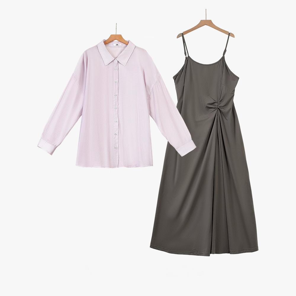 Set aus Bluse und Trägerkleid in Übergröße - 2-teiliges Set - 6XL - image 0