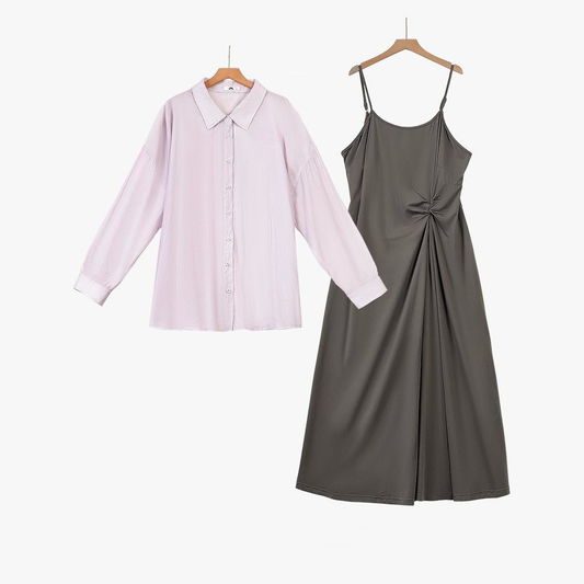 Set aus Bluse und Trägerkleid in Übergröße - 2-teiliges Set - 6XL - image 0
