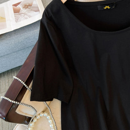 Baumwollbluse in Übergröße mit asymmetrischem Saum - image 17