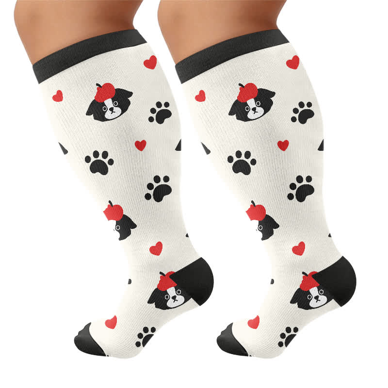 Kitty Bloom Kompressionsstrümpfe in Übergröße - Schwarz - 4XL - image 9
