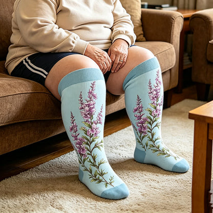 Kompressionsstrümpfe in Übergröße - Blau (1 Paar) - 4XL - image 3