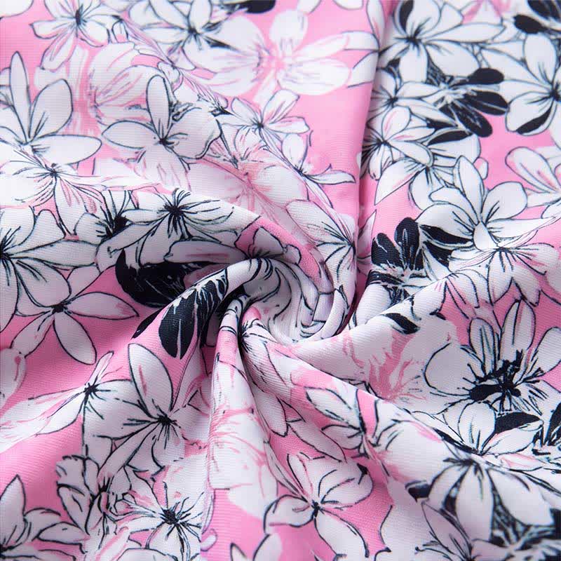 Geblümtes Badekleid mit Rock - image 17