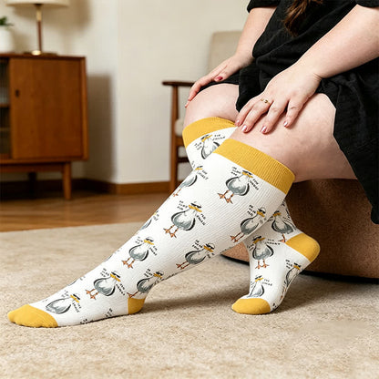 Penguin Kompressionsstrümpfe in Übergröße - Gelb (1 Paar) - 4XL - image 1