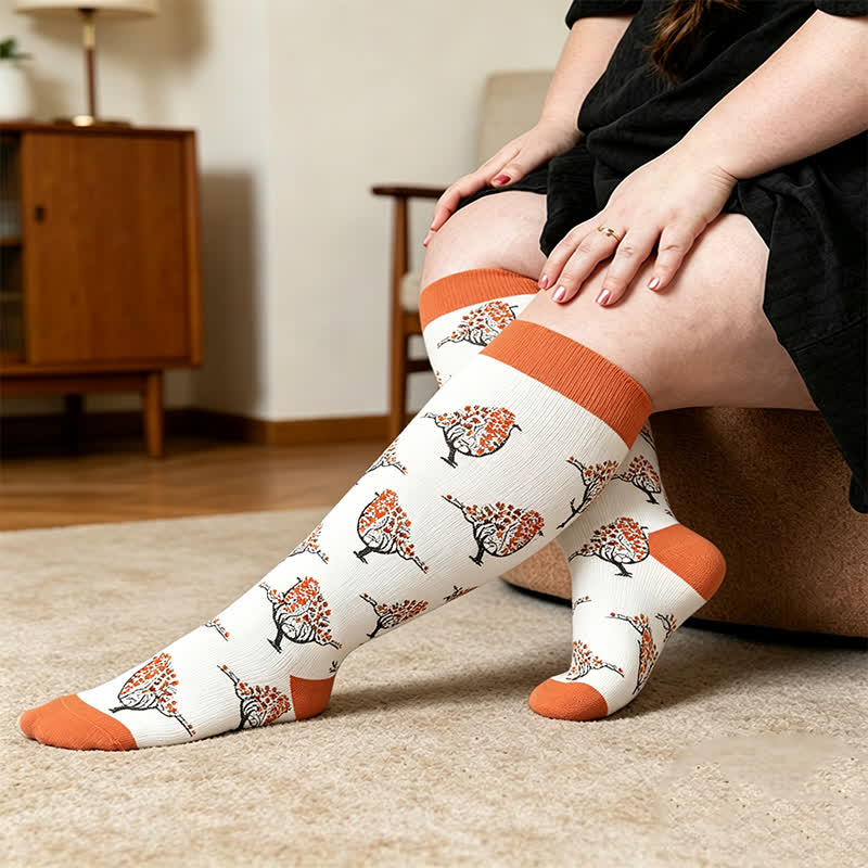 Penguin Kompressionsstrümpfe in Übergröße - Orange (1 Paar) - 4XL - image 3