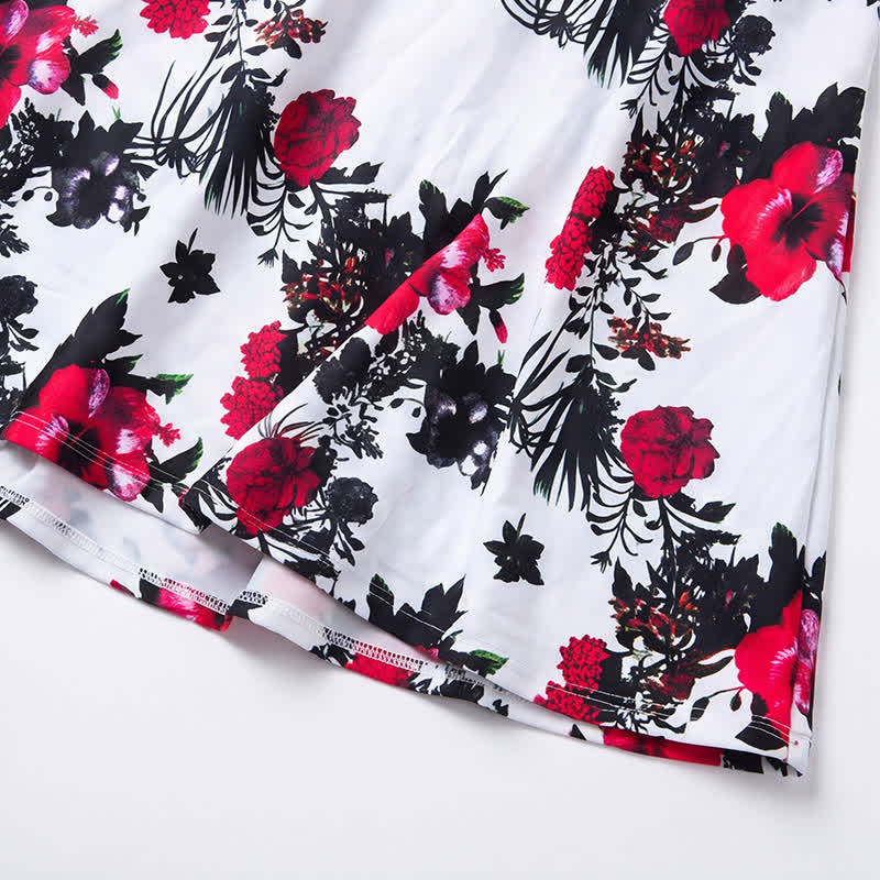Badekleid mit Blumen- und Polka-Dot-Muster und V-Ausschnitt - image 8