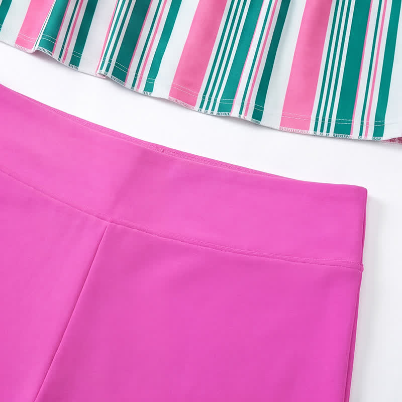 Tankini-Set mit tropischem Blumenmuster und Streifen - image 14