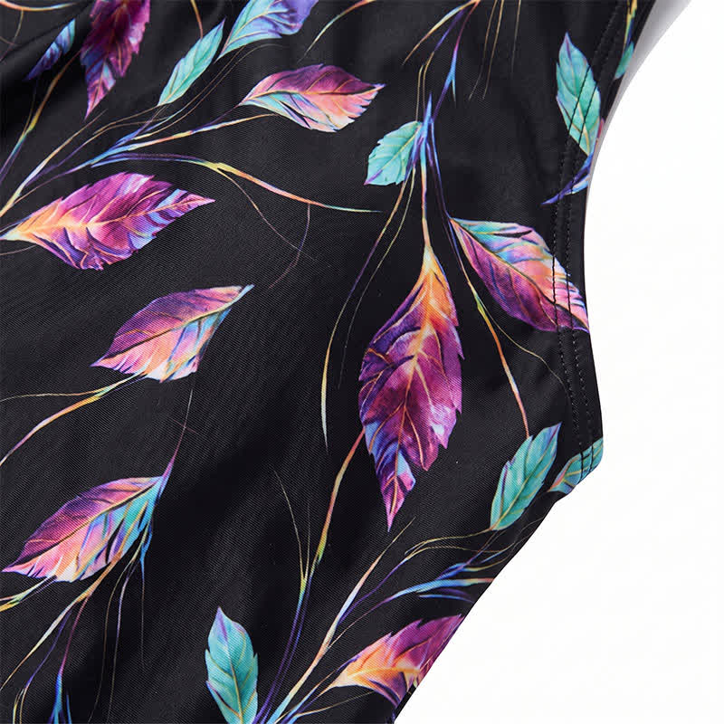 Tankini-Set mit tropischem Blattmotiv - image 6