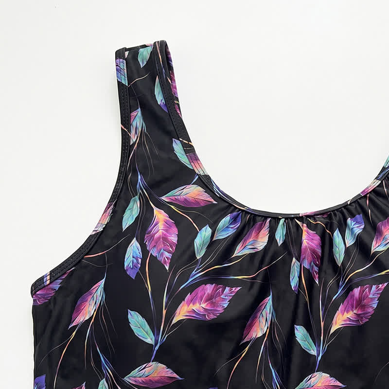 Tankini-Set mit tropischem Blattmotiv - image 4