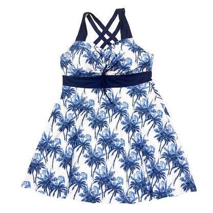 Tropisches Palmen-Halter-Badekleid - image 6