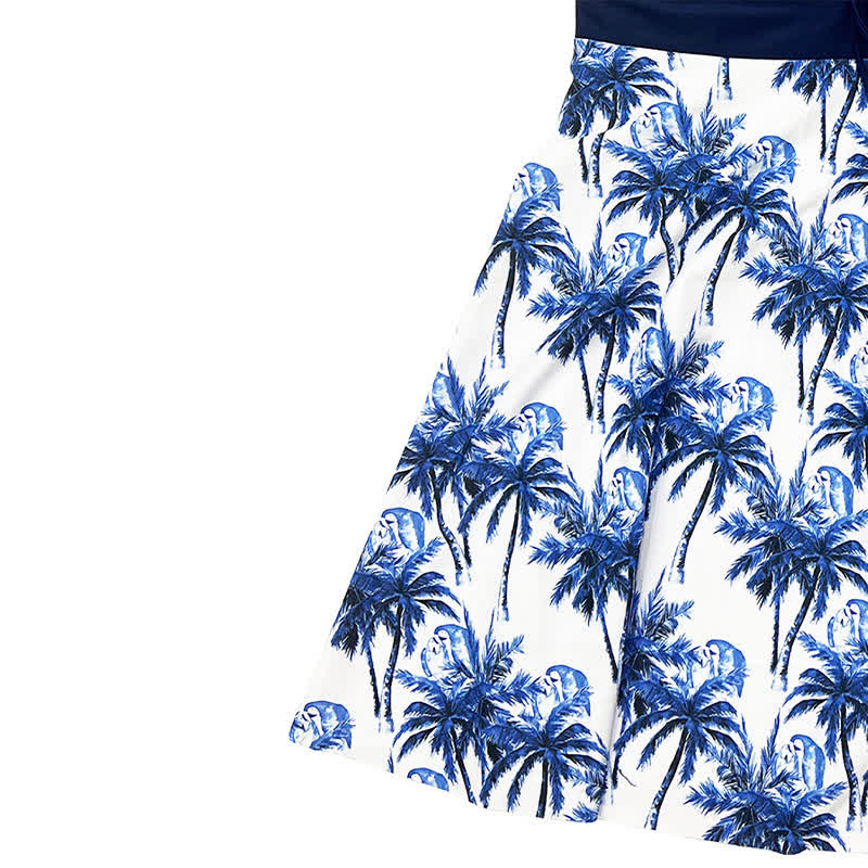 Tropisches Palmen-Halter-Badekleid - image 4