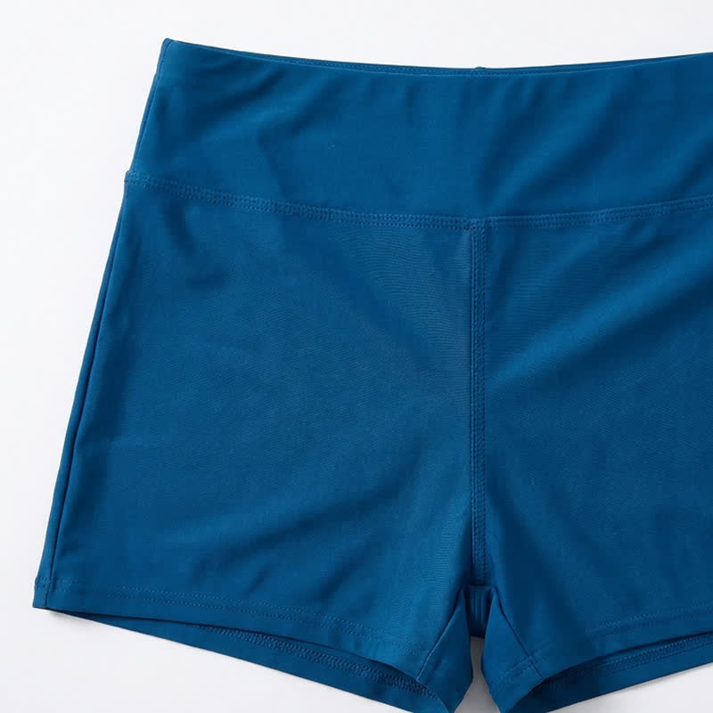 Tankini-Set mit blauem Wellenstreifen und Rundhalsausschnitt - image 4