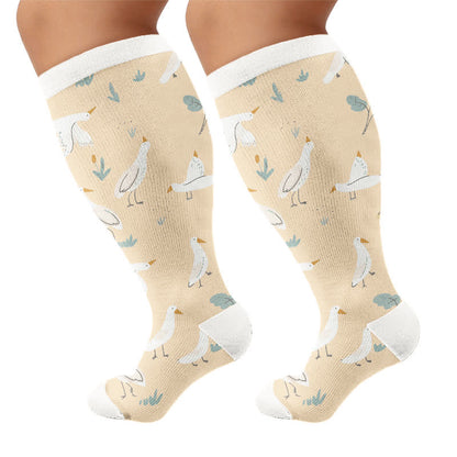 Kompressionsstrümpfe von Swan Cat in Übergröße - Nackt - 4XL - image 8