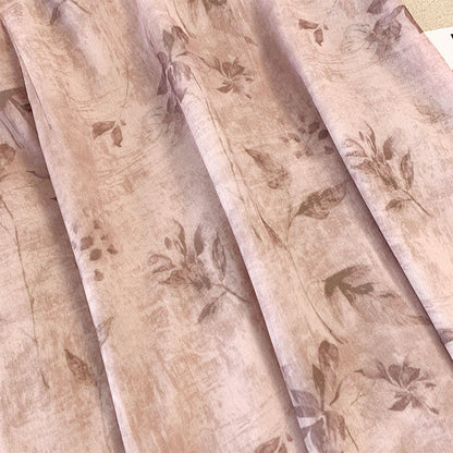 Midikleid mit Blumenmuster, Stehkragen und kurzen Ärmeln - image 5