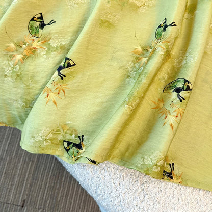 Bluse mit Blumenmuster und Stehkragen in Übergröße - image 4