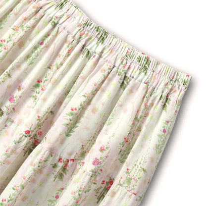 Bluse mit Fledermausärmeln in Übergröße und gestufter Midirock mit Blumenmuster (Set) - image 6