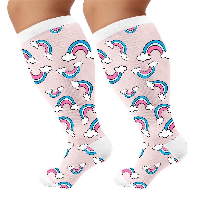 Bunte Einhorn-Kompressionsstrümpfe in Übergröße - image 10