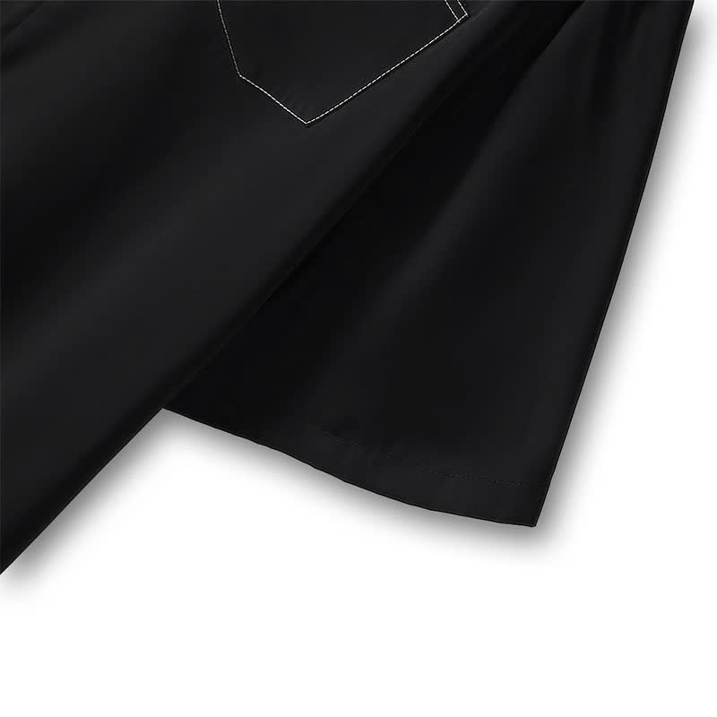 Bluse in Übergröße mit Kontrastnähten und Campkragen - image 2
