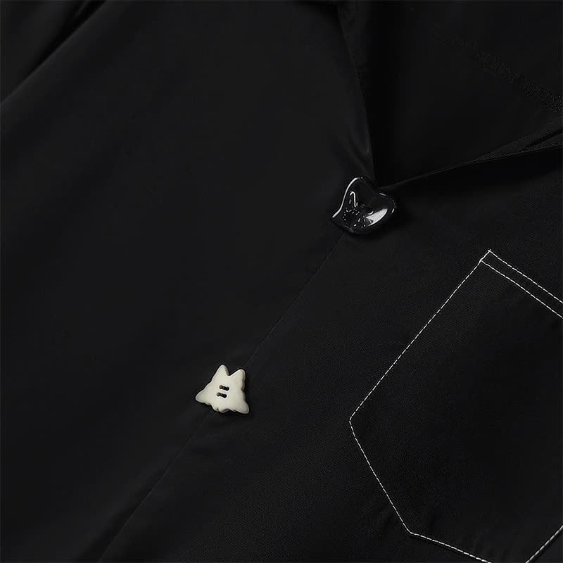 Bluse in Übergröße mit Kontrastnähten und Campkragen - image 3