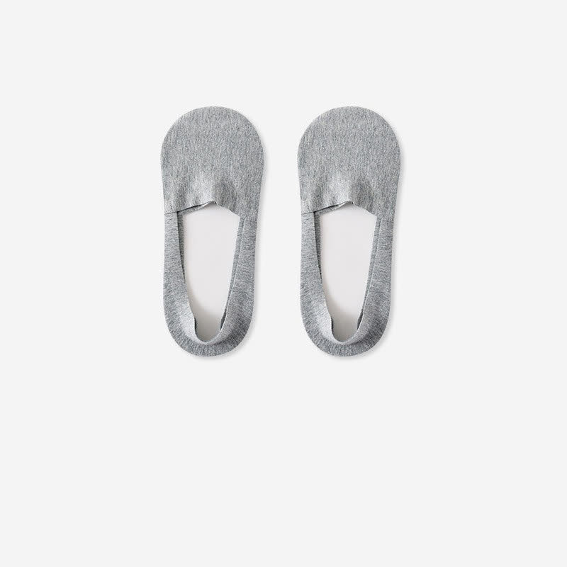 Atmungsaktive, unsichtbare Baumwollsocken (3 Paar) - Hellgrau - RU39-44 (US6-10) - image 6