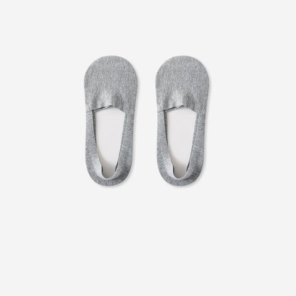 Atmungsaktive, unsichtbare Baumwollsocken (3 Paar) - Hellgrau - RU39-44 (US6-10) - image 6