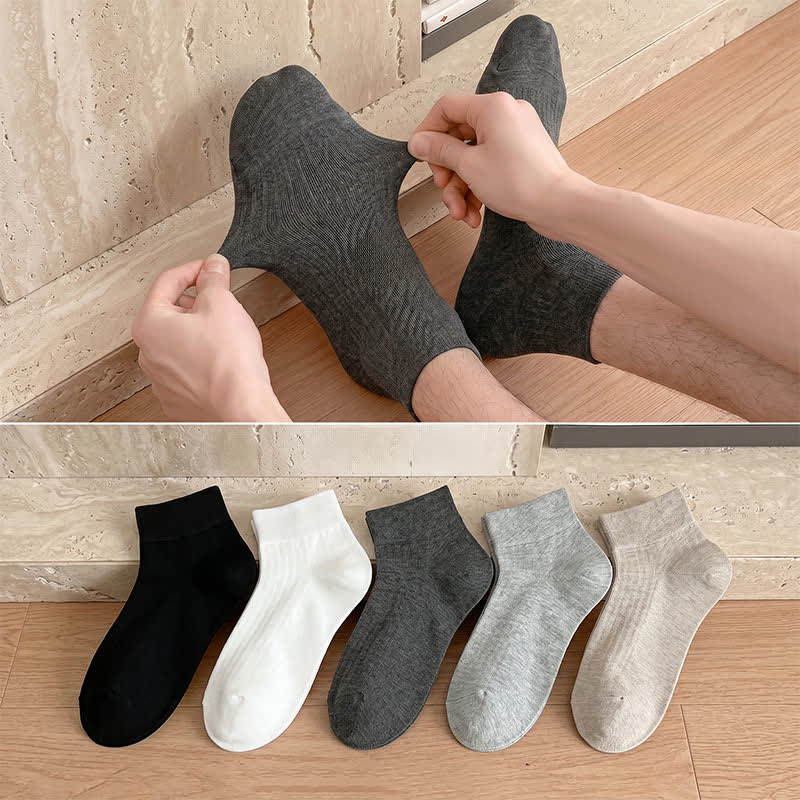 Weiche, dehnbare Knöchelsocken (5 Paar) - Mehrfarbig - EU36-44 (US3-10) - image 0