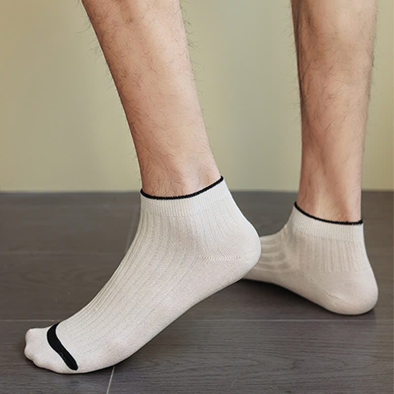 Lässige gerippte Bambus-Knöchelsocken (5 Paar) - image 2