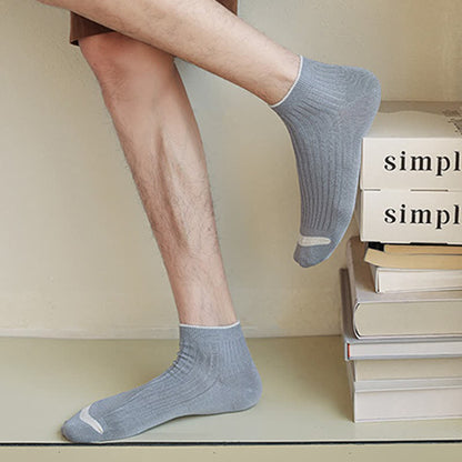 Lässige gerippte Bambus-Knöchelsocken (5 Paar) - image 5
