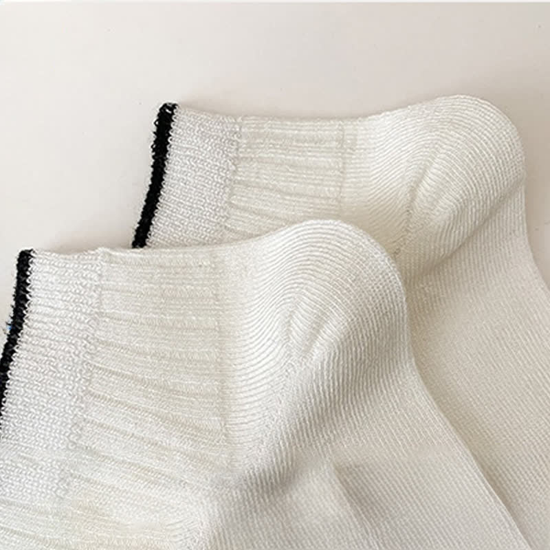 Lässige gerippte Bambus-Knöchelsocken (5 Paar) - image 8