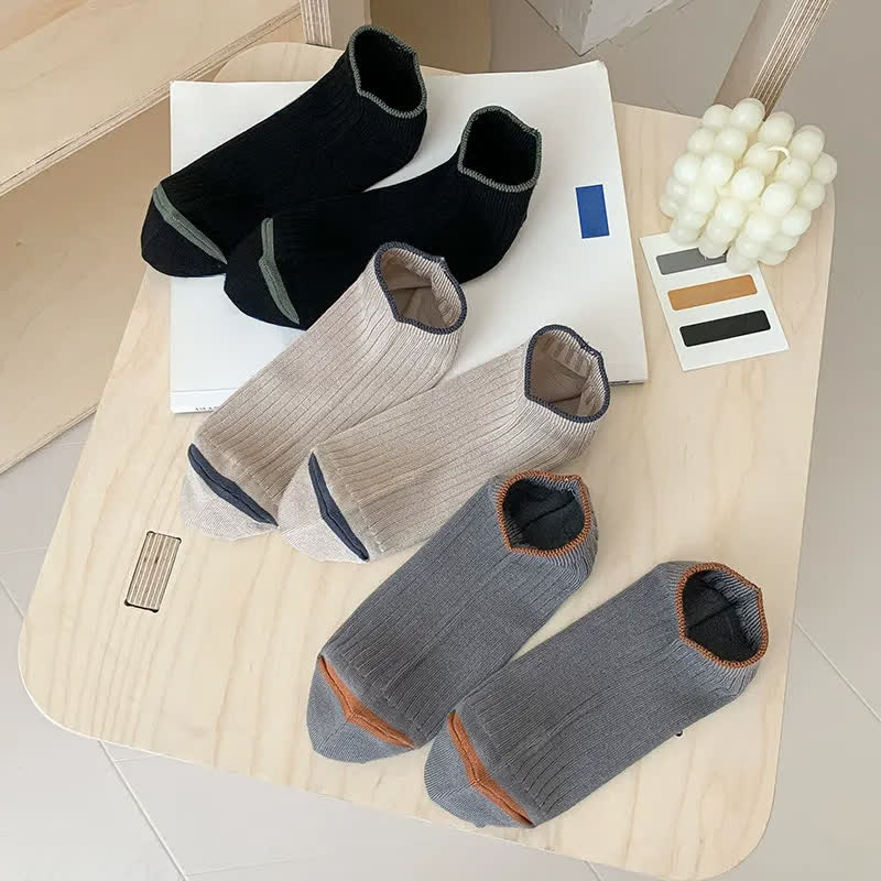 Lässige gerippte Bambus-Knöchelsocken (5 Paar) - image 10