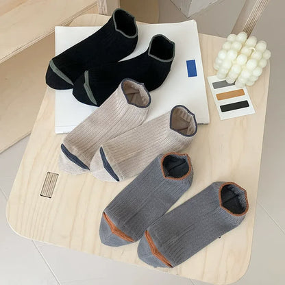 Lässige gerippte Bambus-Knöchelsocken (5 Paar) - image 10