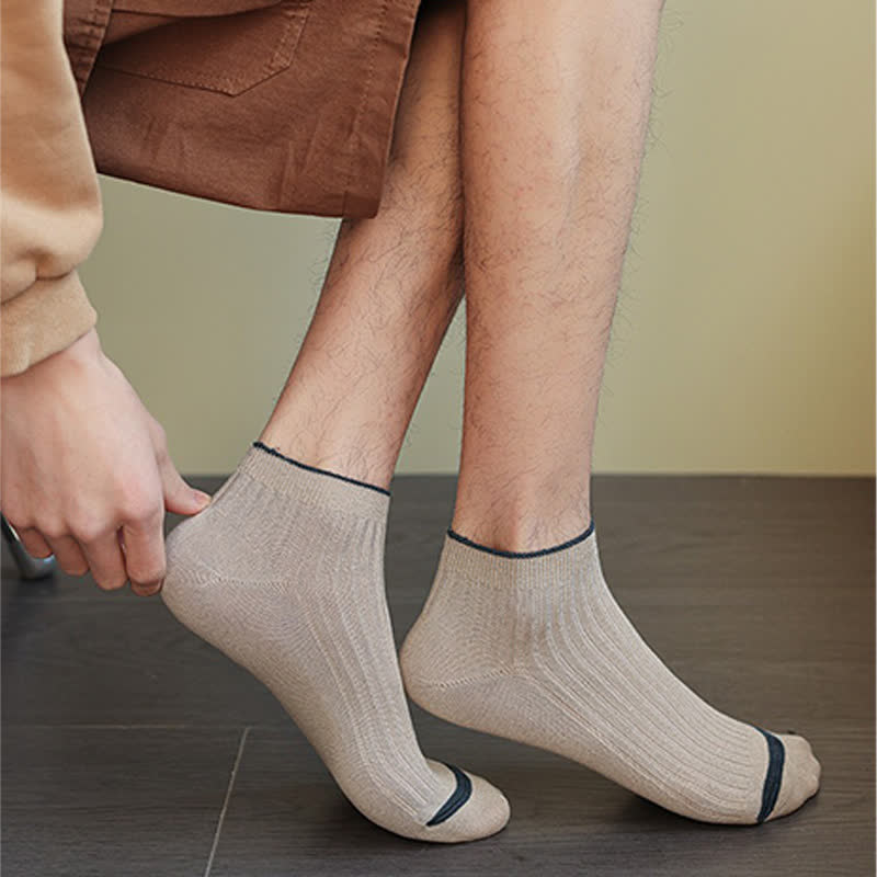 Lässige gerippte Bambus-Knöchelsocken (5 Paar) - image 4