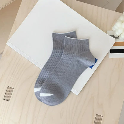Lässige gerippte Bambus-Knöchelsocken (5 Paar) - Grau - EU36-44 (US3-10) - image 14