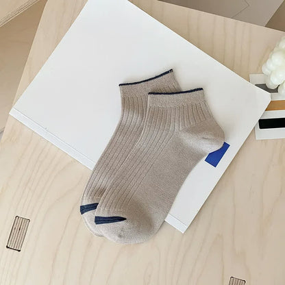 Lässige gerippte Bambus-Knöchelsocken (5 Paar) - Khaki - EU36-44 (US3-10) - image 15